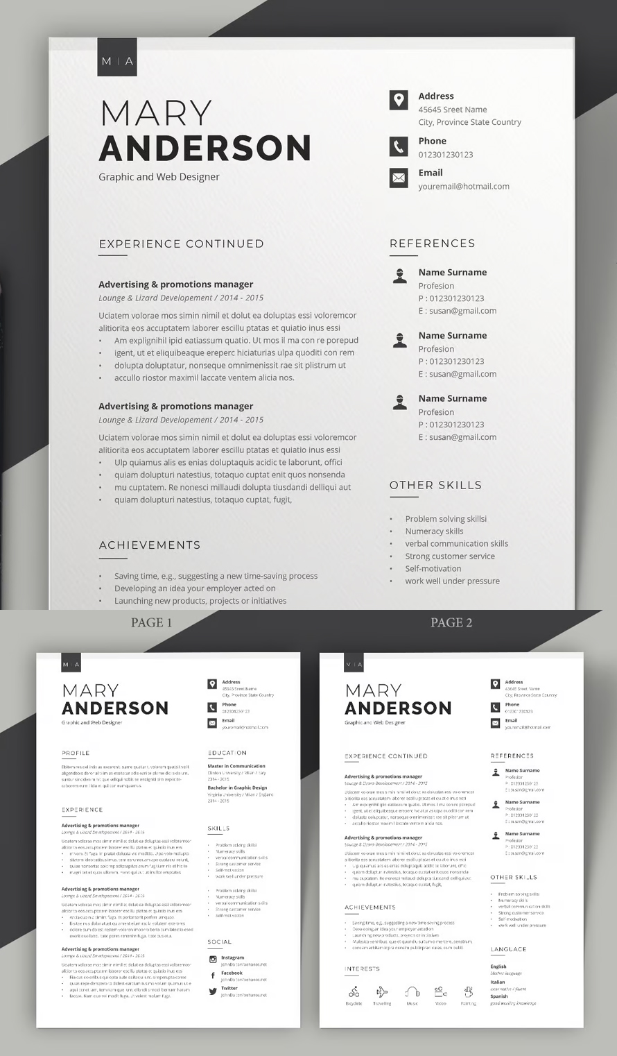 Simple Attractive Resume Template