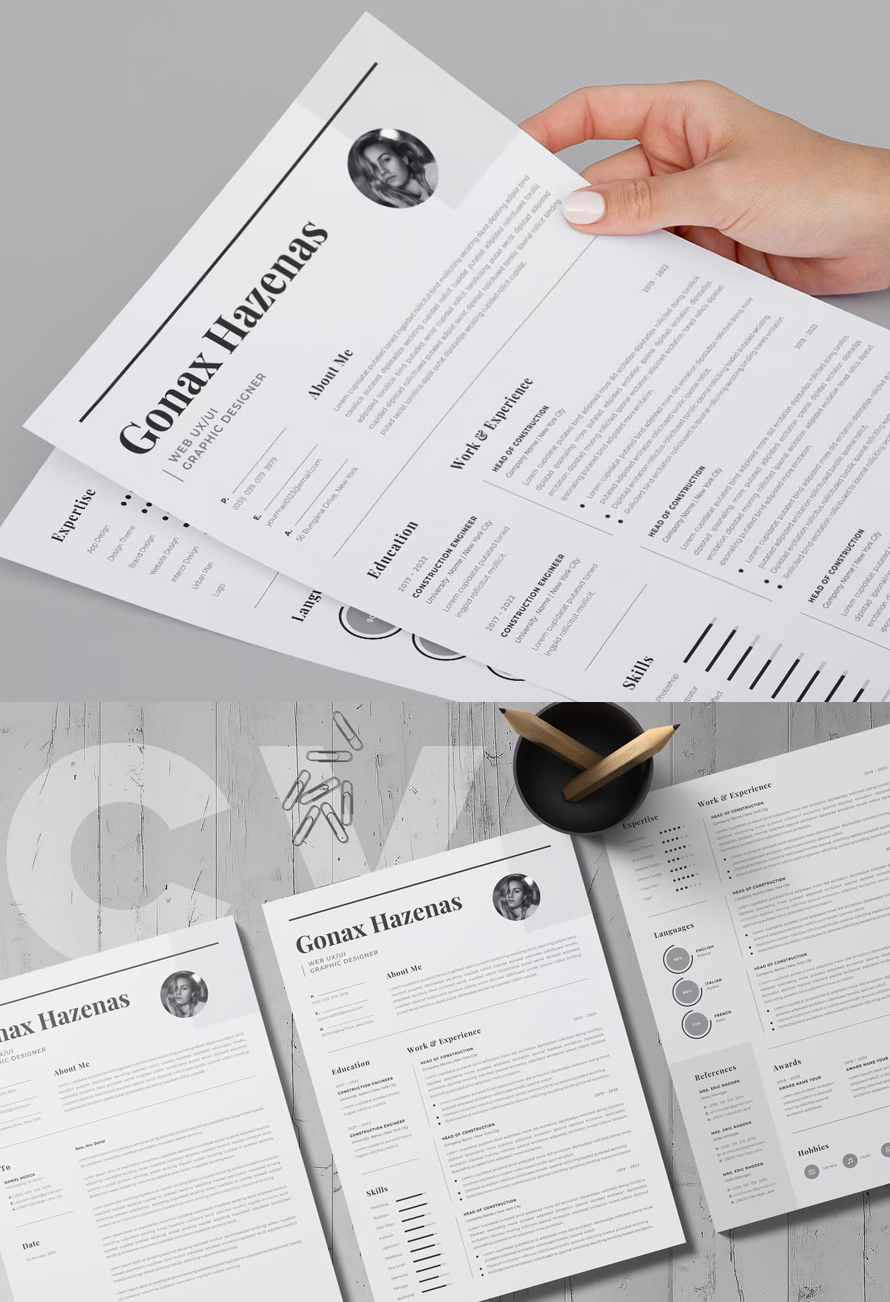 Gonax Professional CV Template