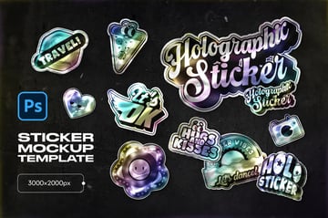 Y2K holographic sticker