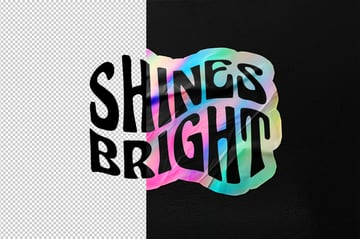 holographic sticker template