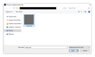 select the displacement map