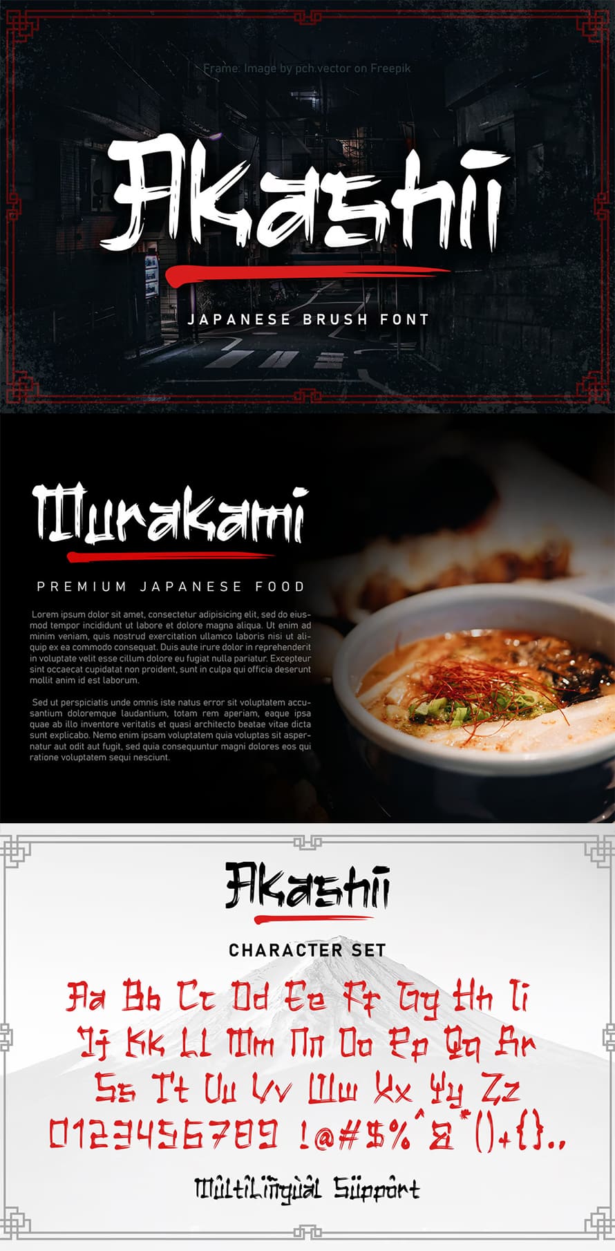 Akashii Japanese Brush Font