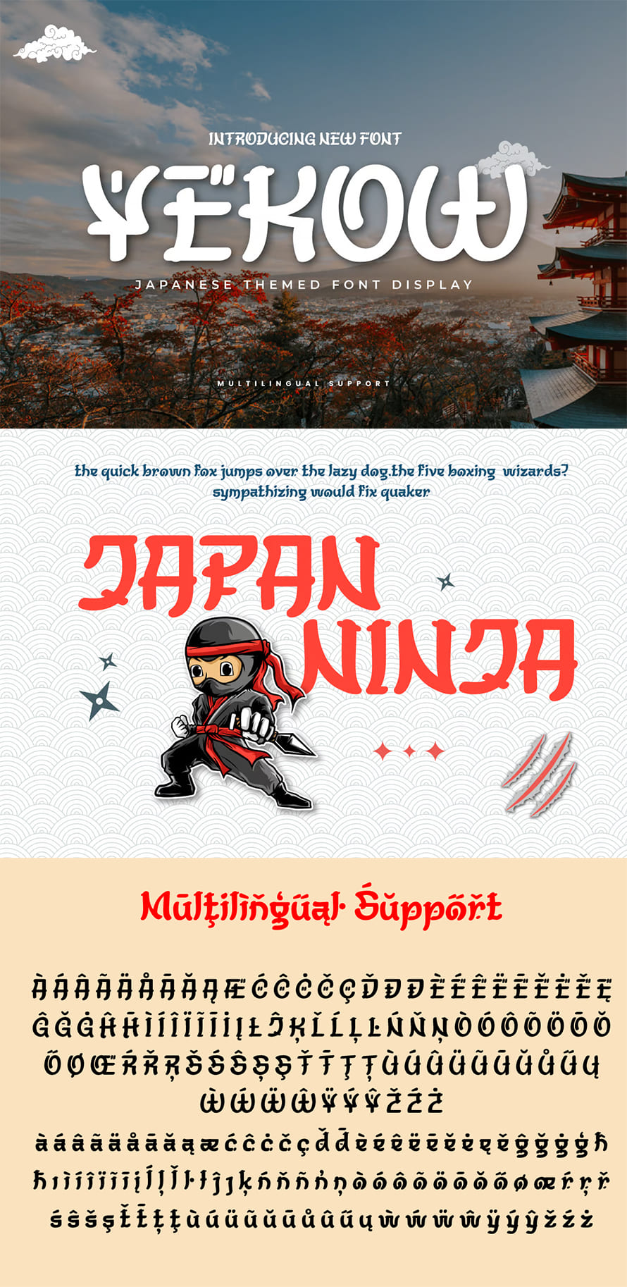 YEKOW Japanese Style Font