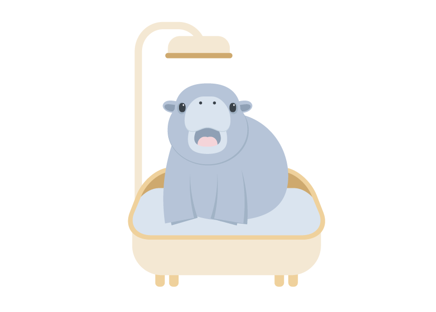 how to place the moo deng in the bath tub