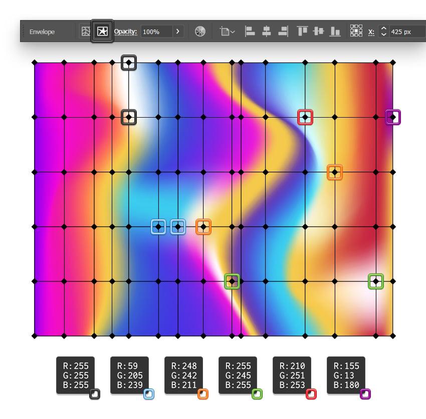 recolor mesh points