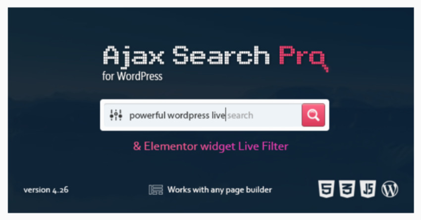 Banner image for the Ajax Search Pro search form plugin