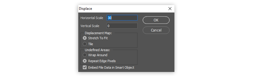 adjust displacement settings