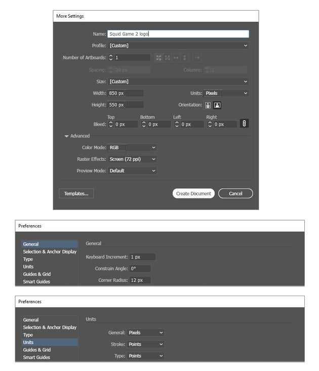 How to open a new document in Illustrator