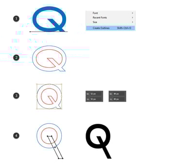 How to distort letter Q