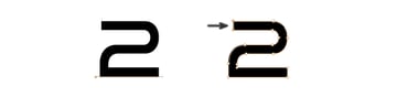 How to distort number 2