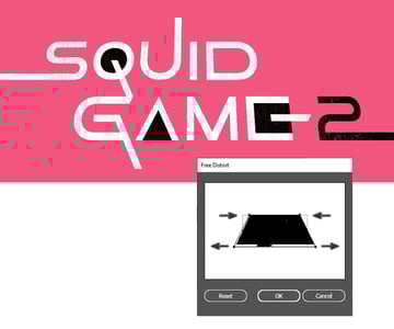 How to distort the Squid game season 2 logo