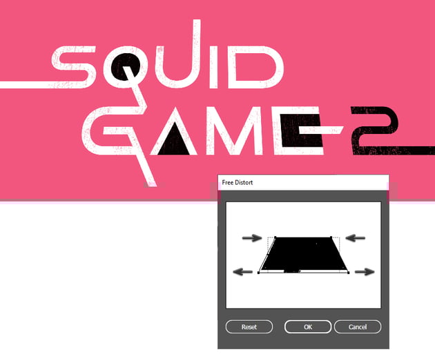 How to distort the Squid game season 2 logo