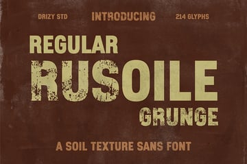 Rusoile font available on Envato