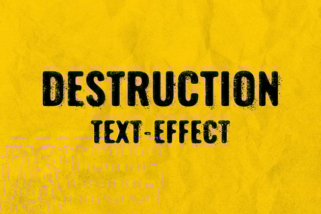 Smudged ink text effect available on Envato