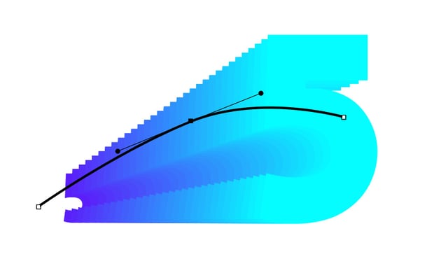 create curved path