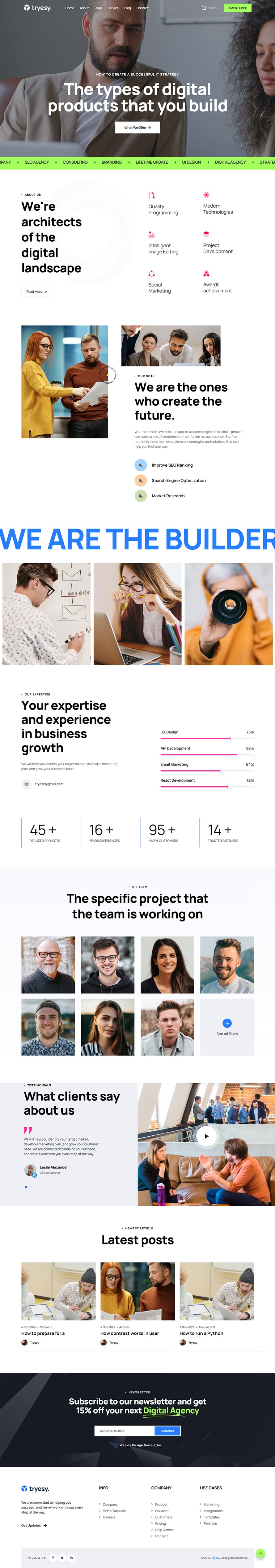 Tryesy Creative Digital Agency WordPress Theme