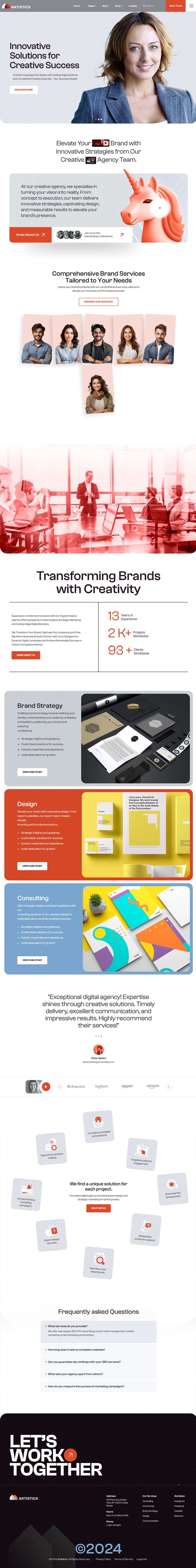 Artisticx Creative Agency WordPress Theme