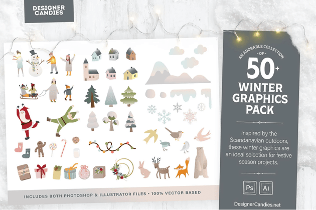 Winter Illustrations & Graphics Pack