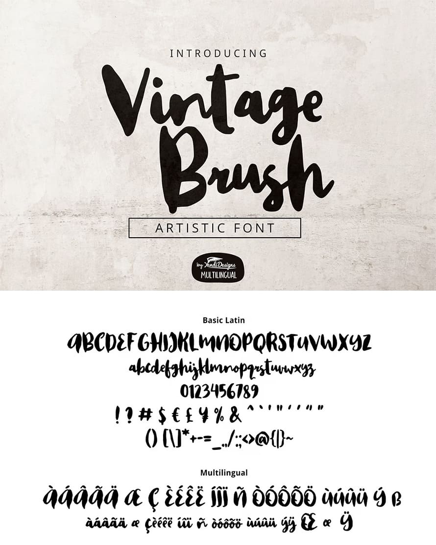 Vintage Brush Font