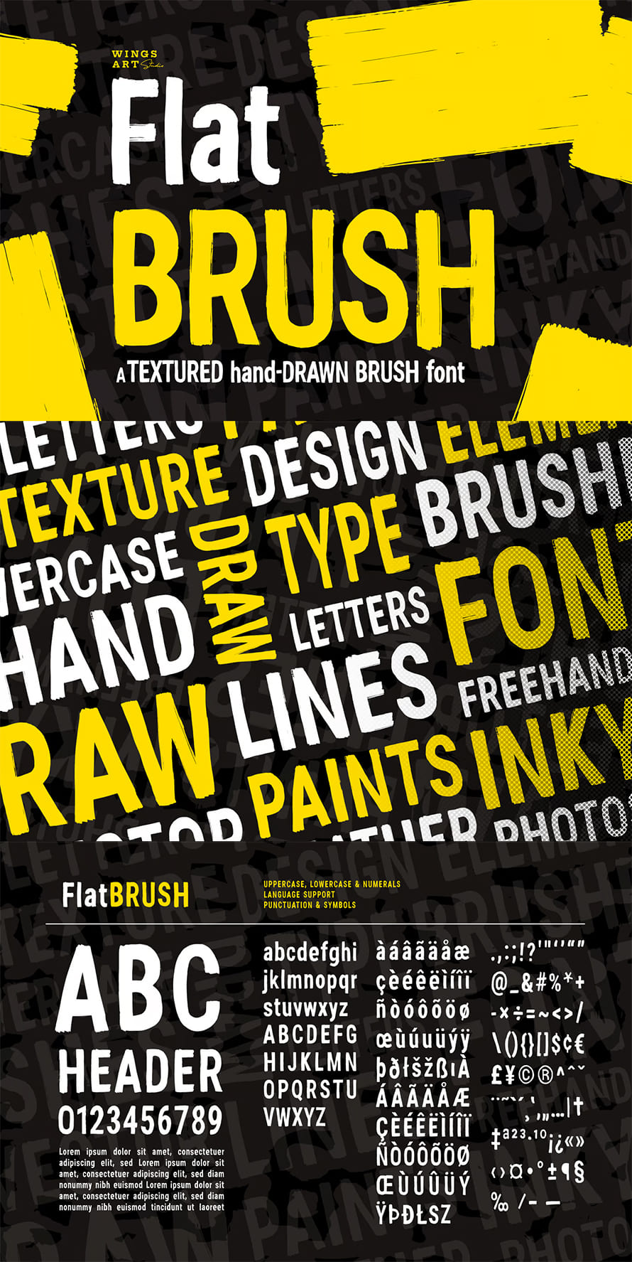 Flat Brush Font