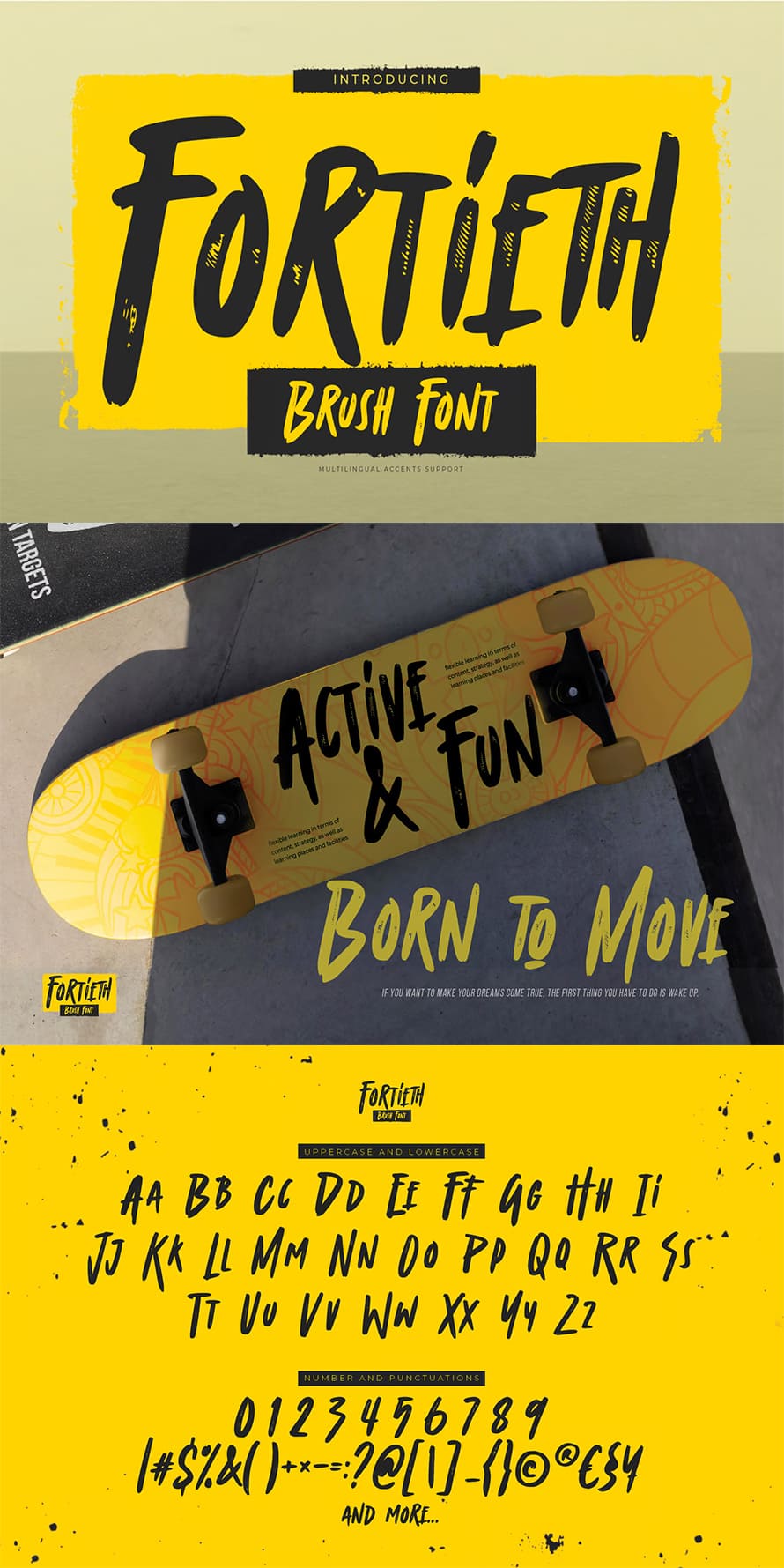 Fortieth Brush Font