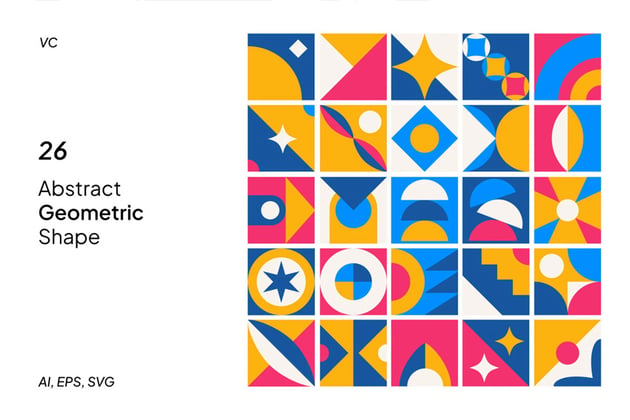 abstract geometric colored shapes