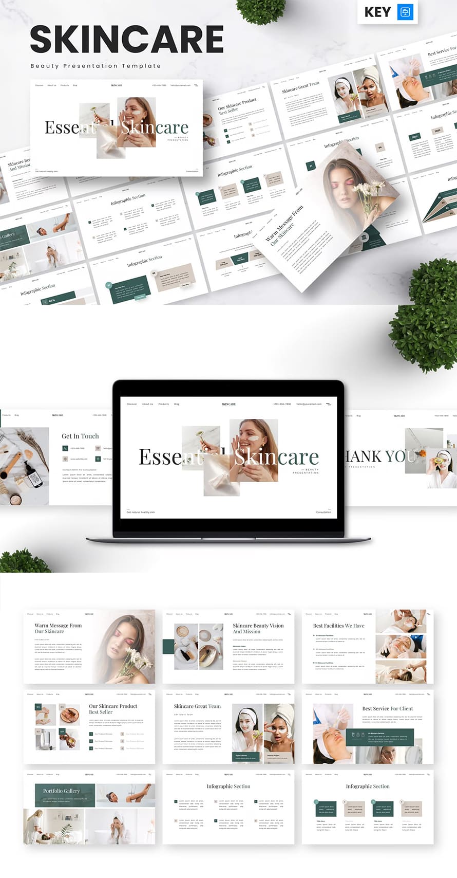 Skincare Beauty Keynote Templates