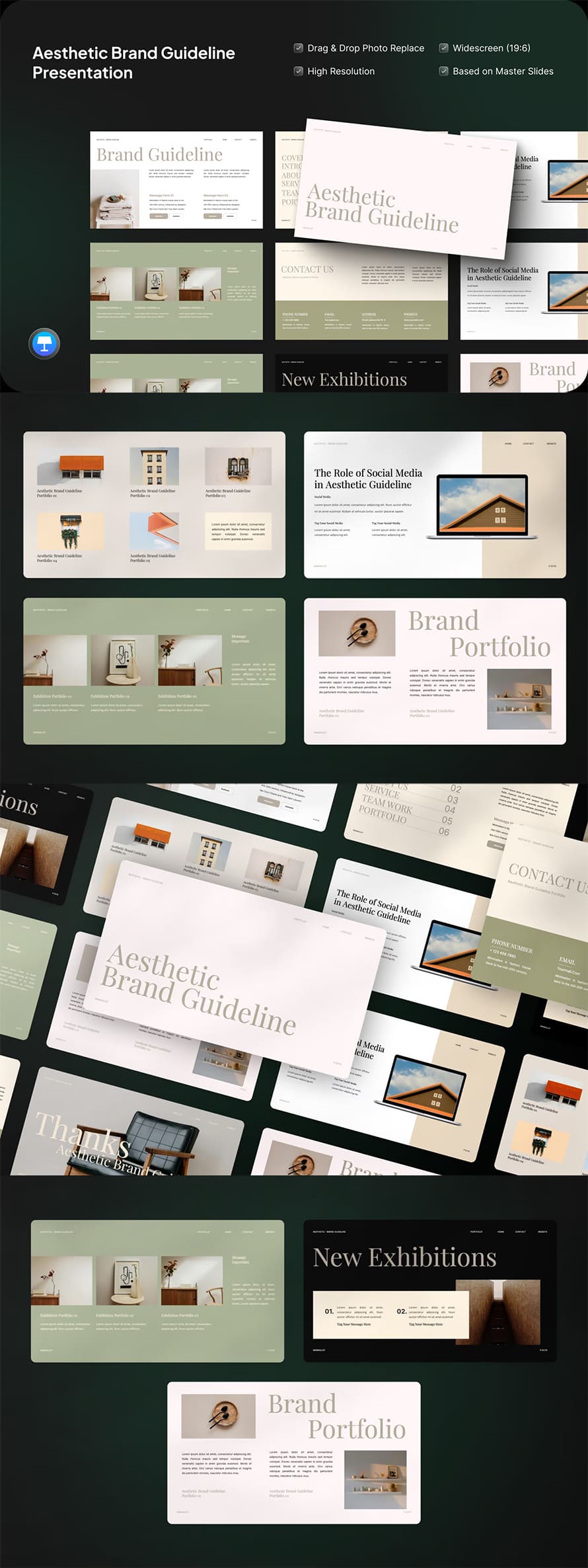 Aesthetic Brand Guideline Presentation Keynote