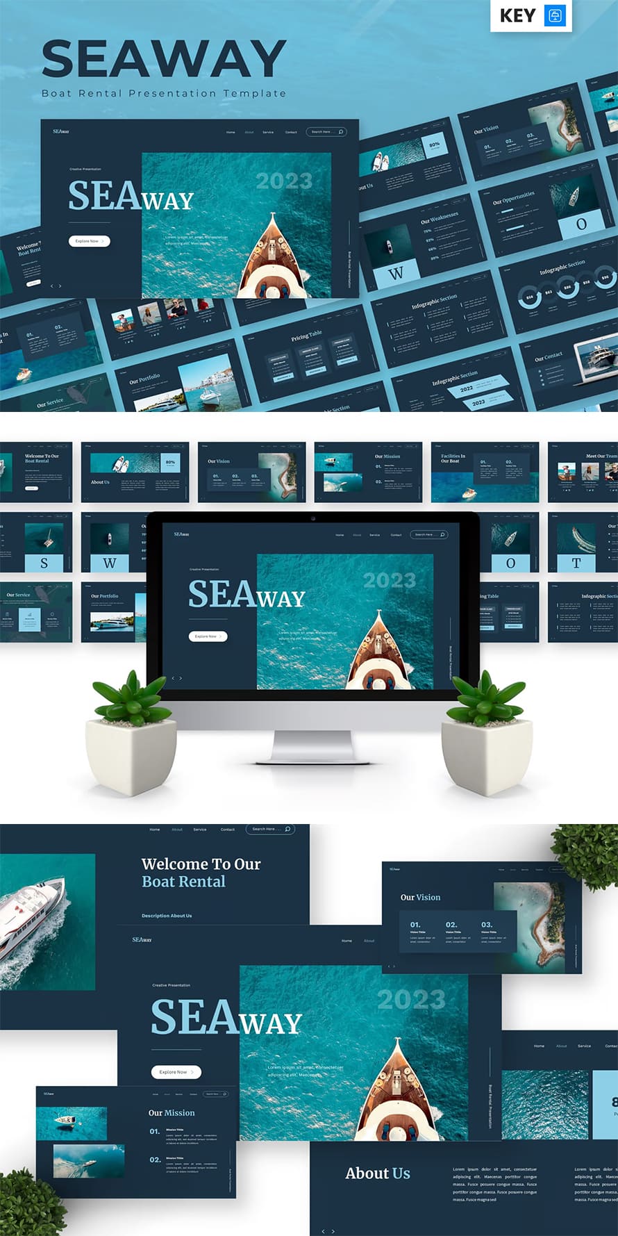 Seaway Boat Rental Keynote Templates