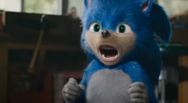 original Sonic character design for the movie