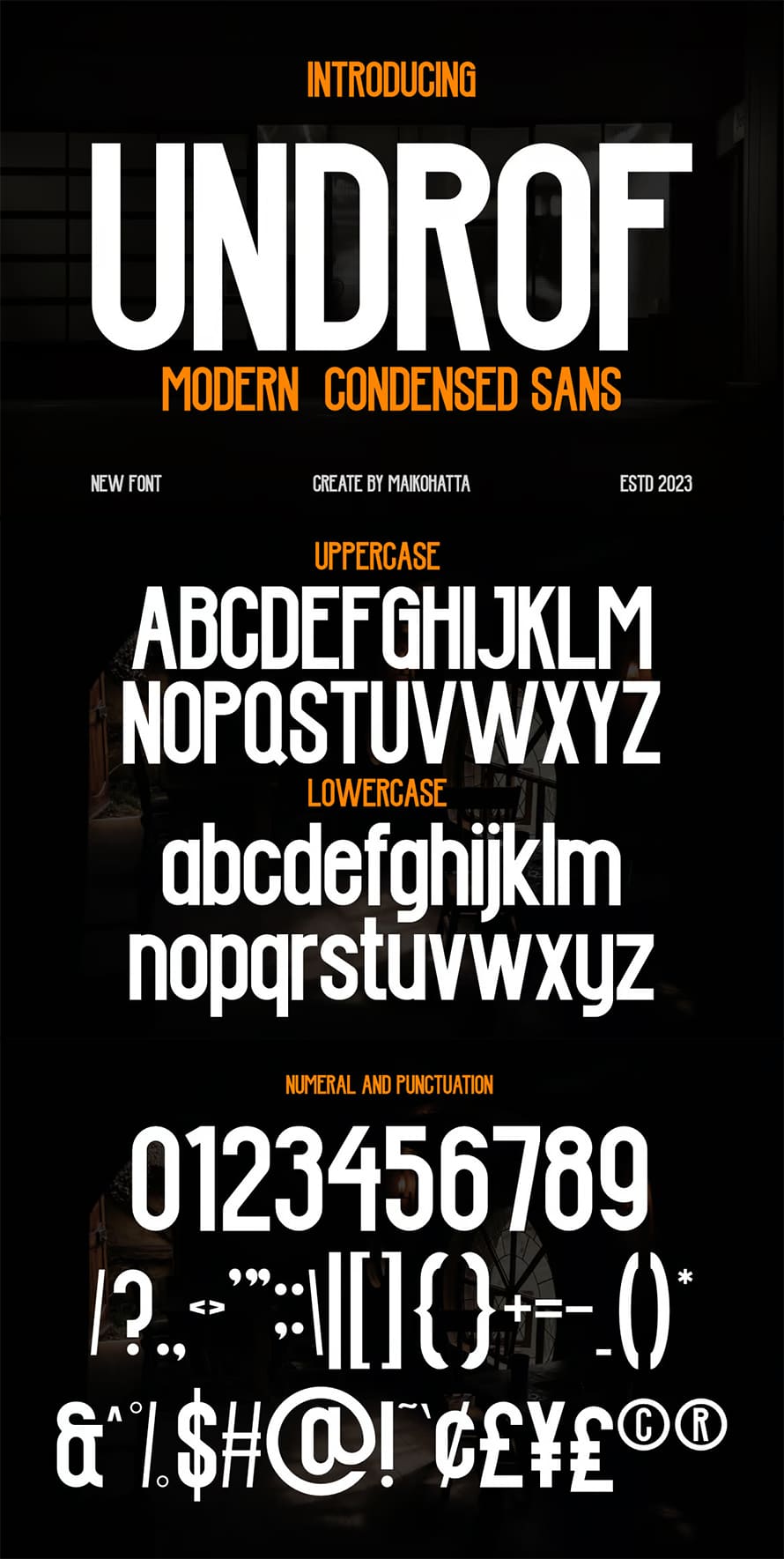 Undrof Modern Condensed Sans Font