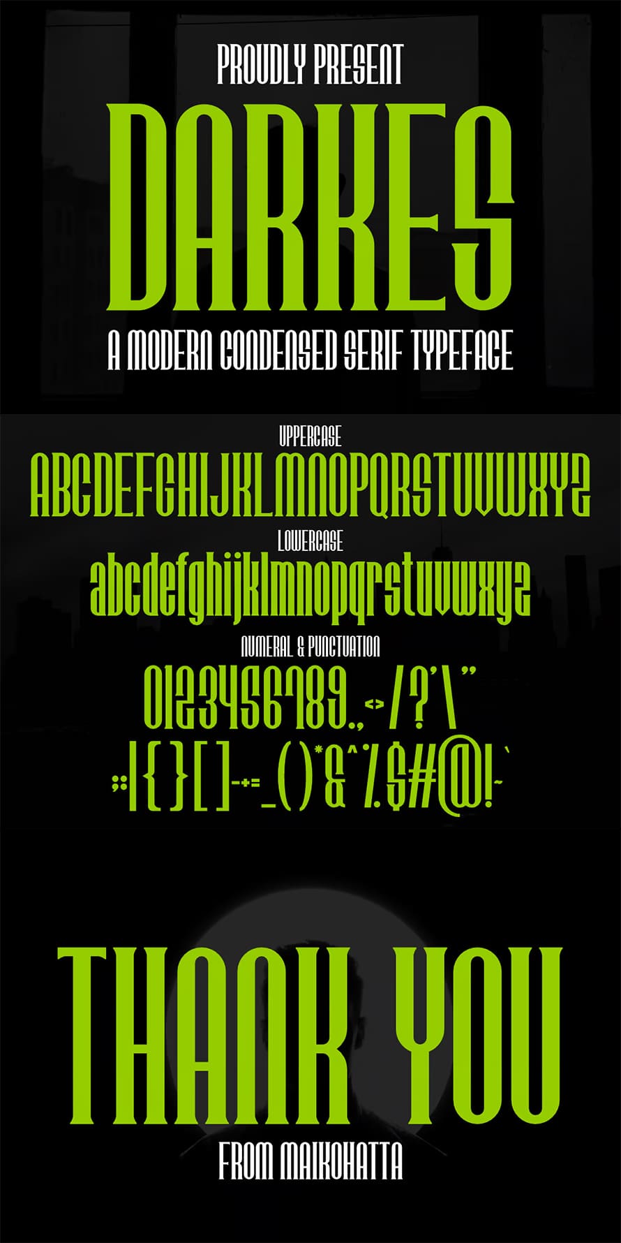 DARKES Condensed Serif Font