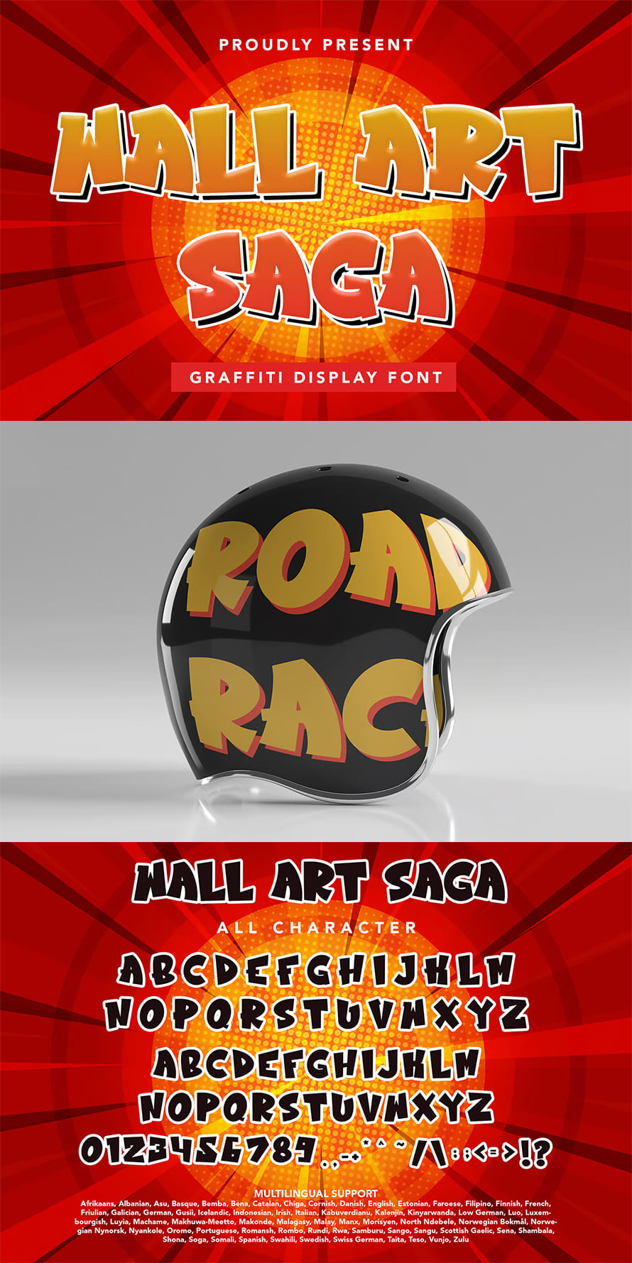 WallArtSaga Graffiti Display Font