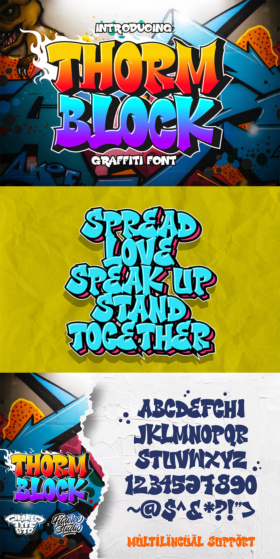 Thorm Block Graffiti Font