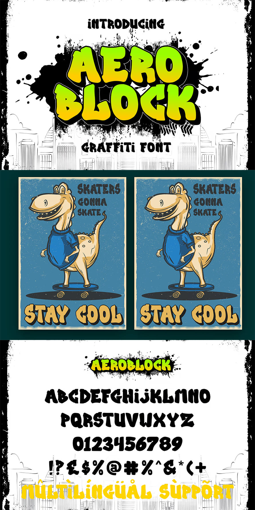 Aeroblock Urban Graffiti Font