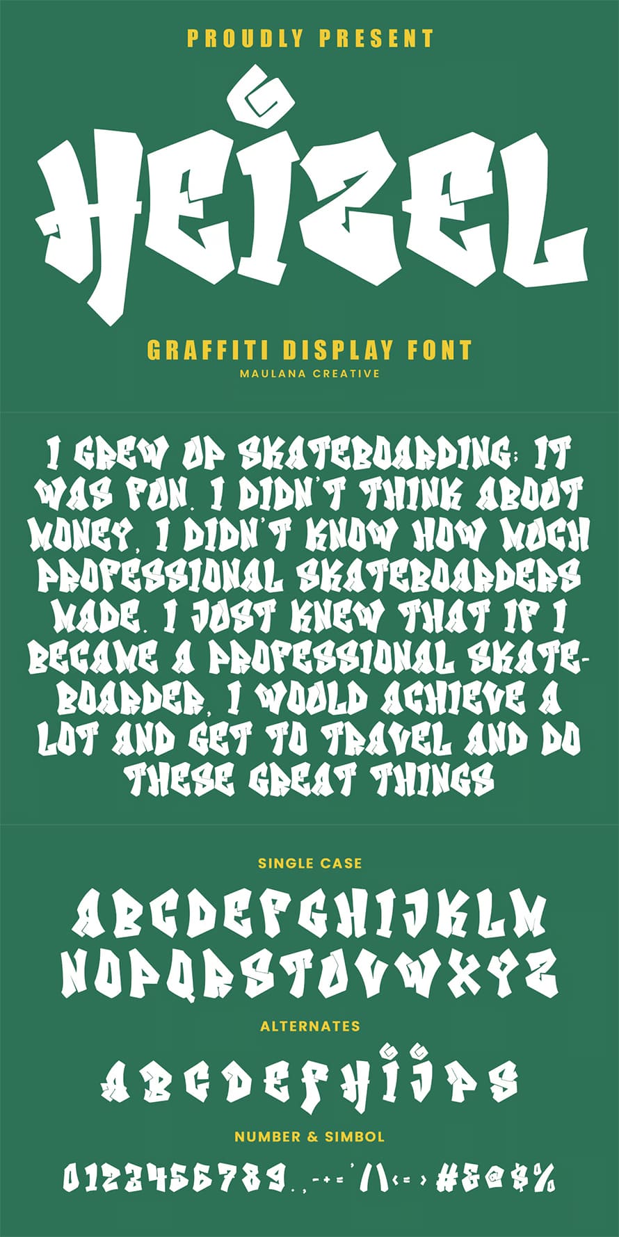 Heizel Graffiti Display Font