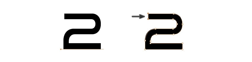 How to distort number 2