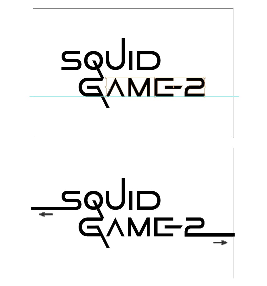 How to arrange logo letters