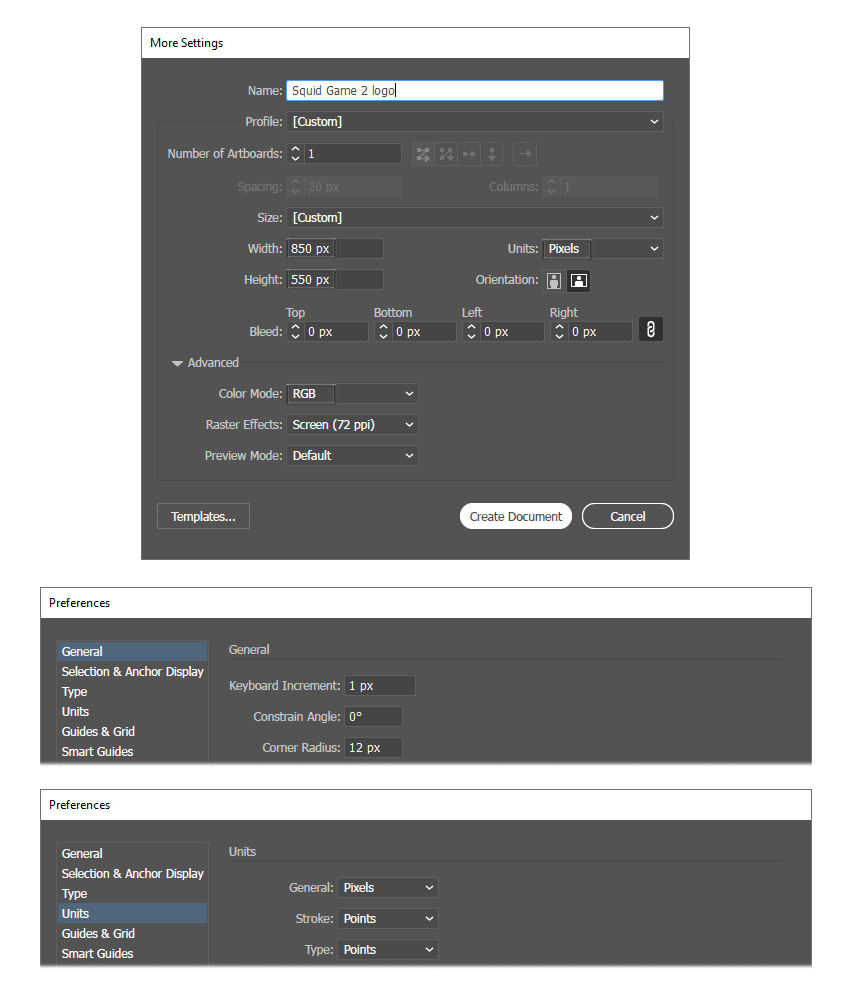 How to open a new document in Illustrator