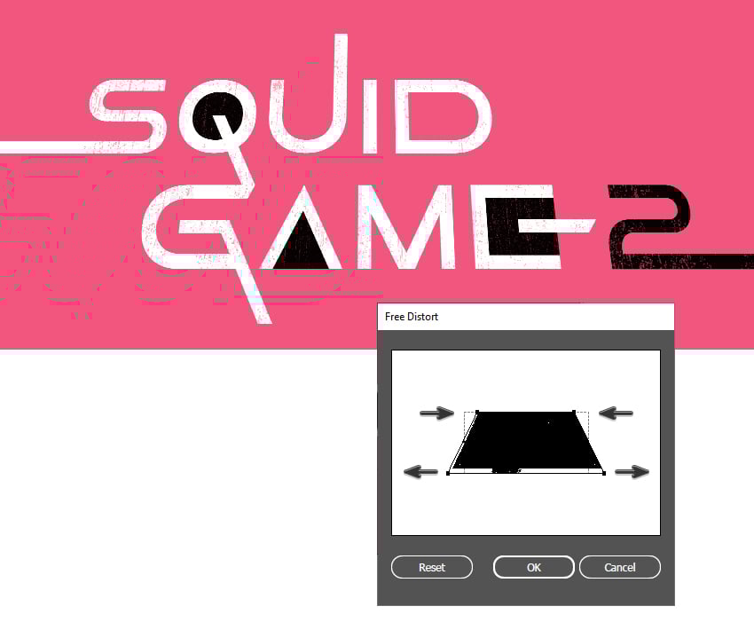 How to distort the Squid game season 2 logo