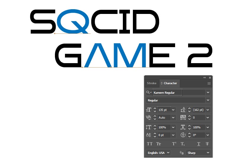 How to type logo letters