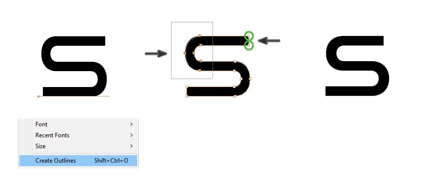 How to distort letter S