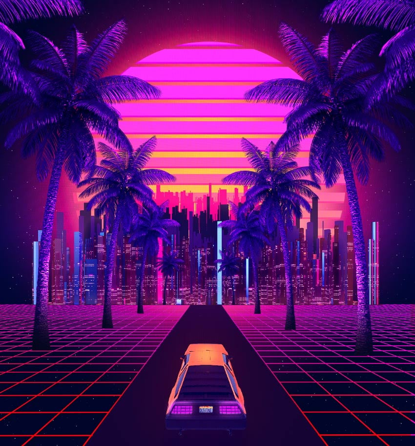 how to create a Vaporwave cityscape in Photoshop