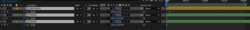 Setting keyframes in After Effects 