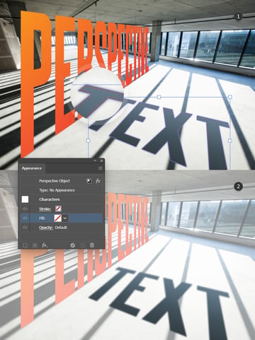 edit perspective text in Illustrator