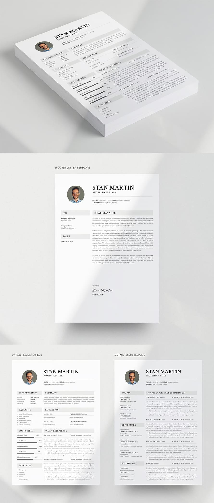 2 Page Resume Template