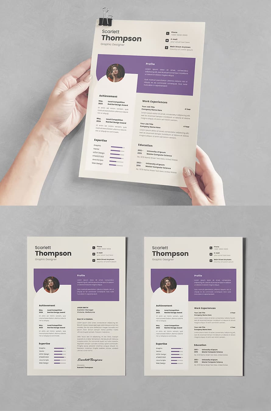 Modern and Professional Resume CV