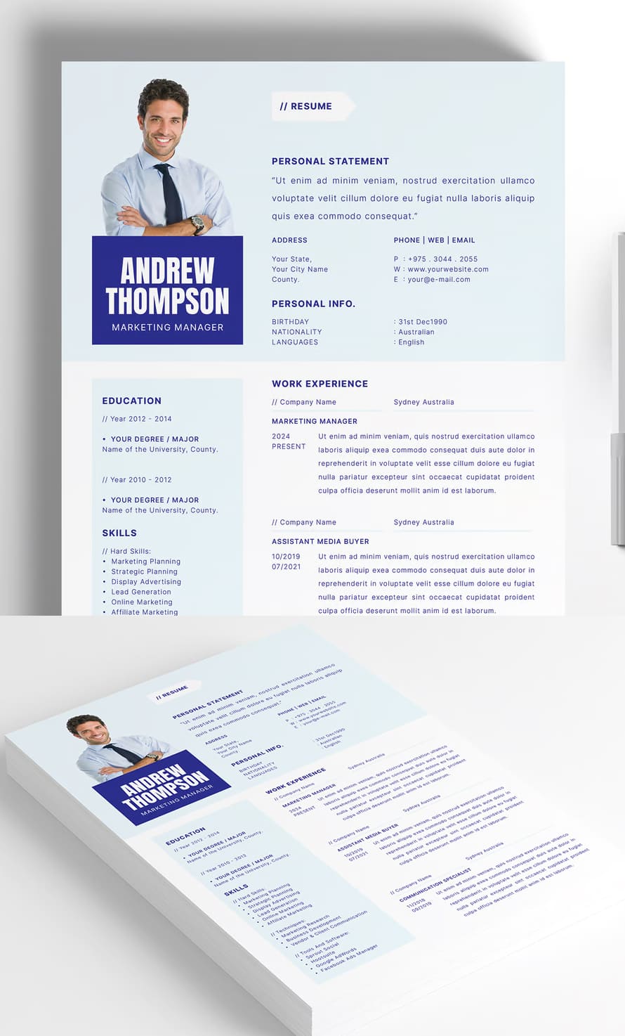 Awesome Creative Resume Template