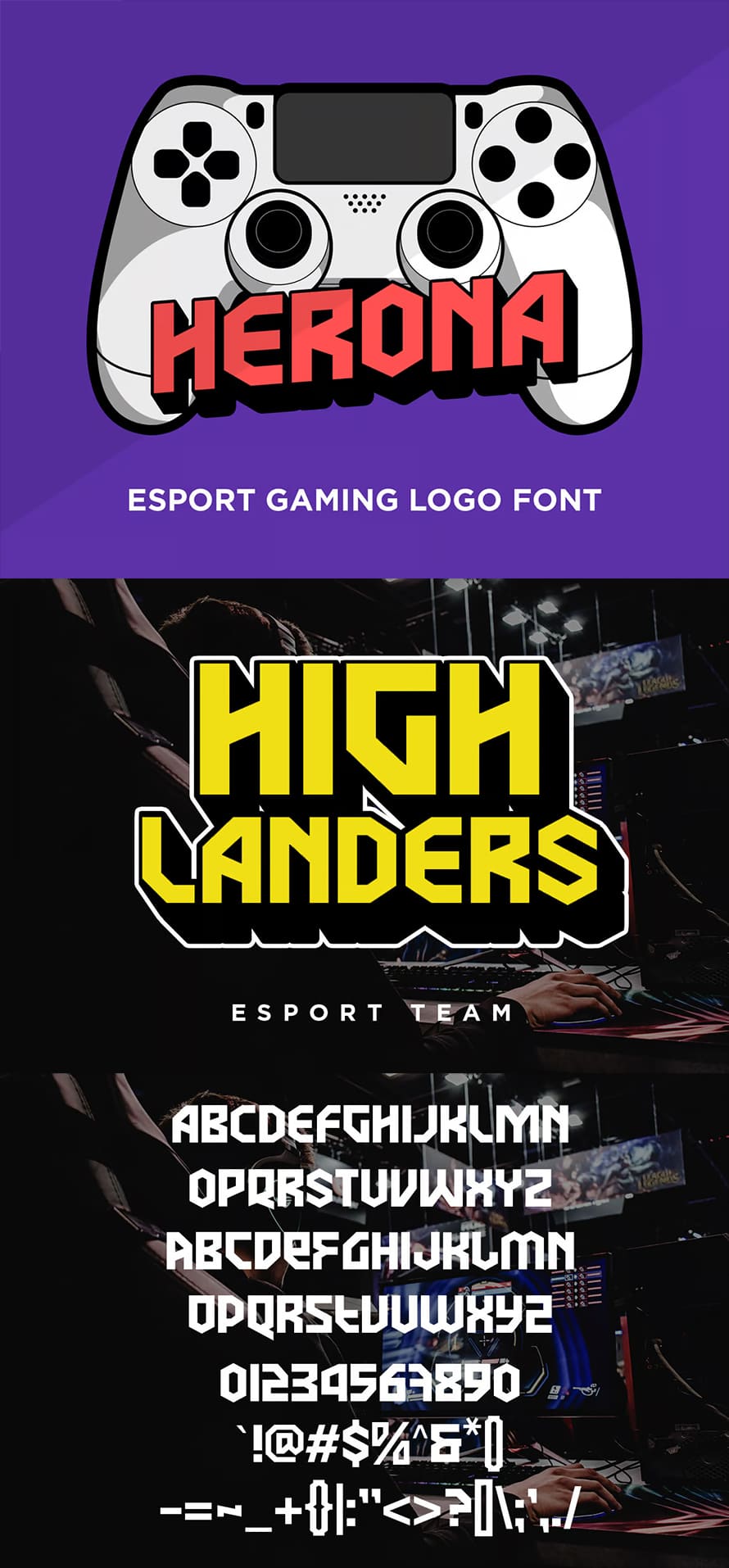 Herona Esport Logo Font