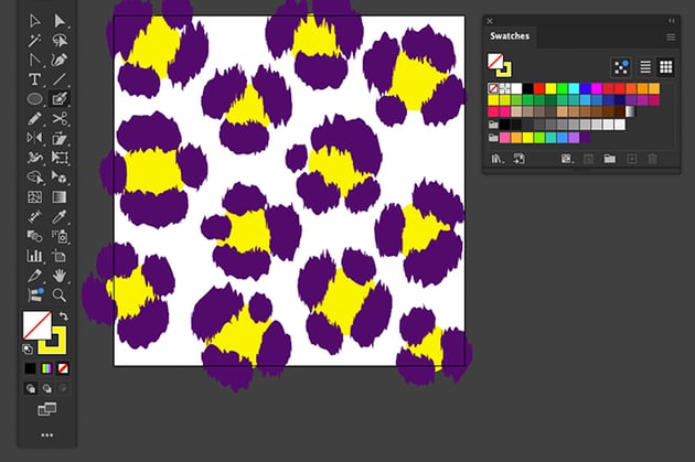 Add single color blob shape inbetween the cheetah spot